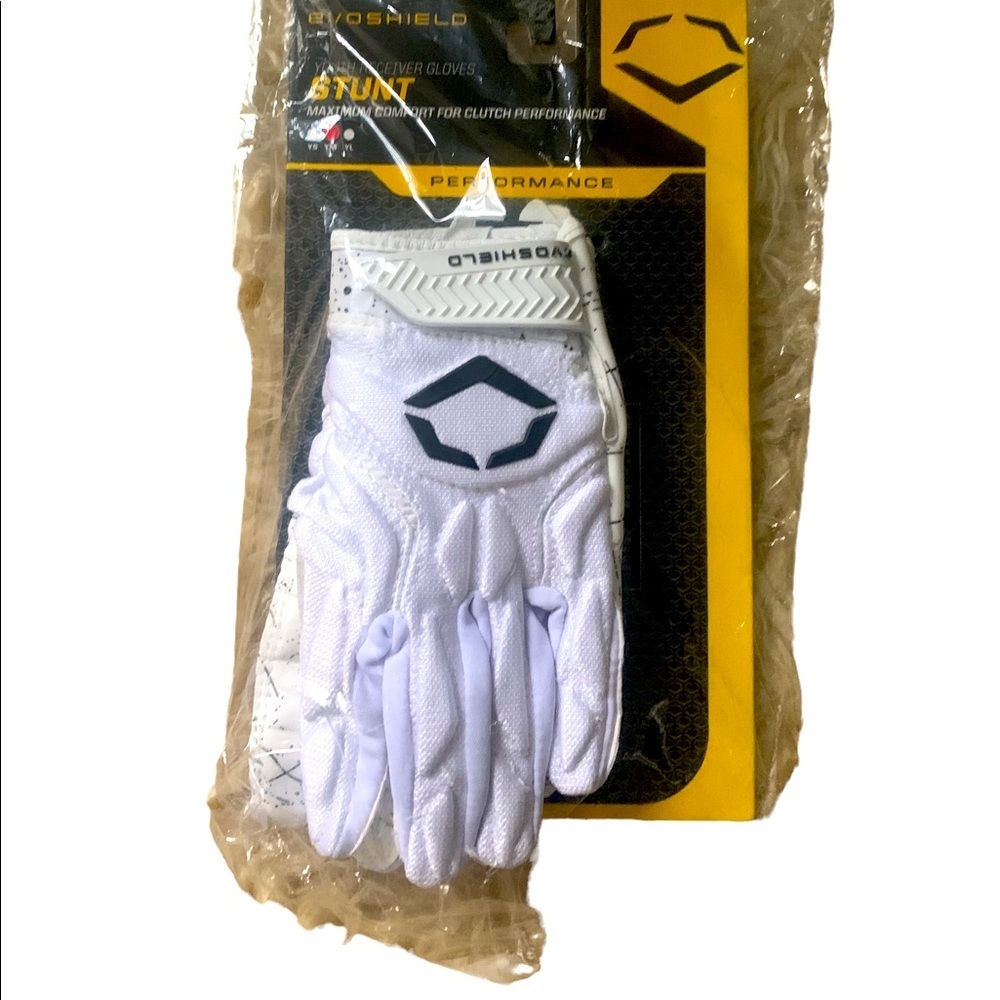 Youth Athletic Gloves White New With Tags New In Box